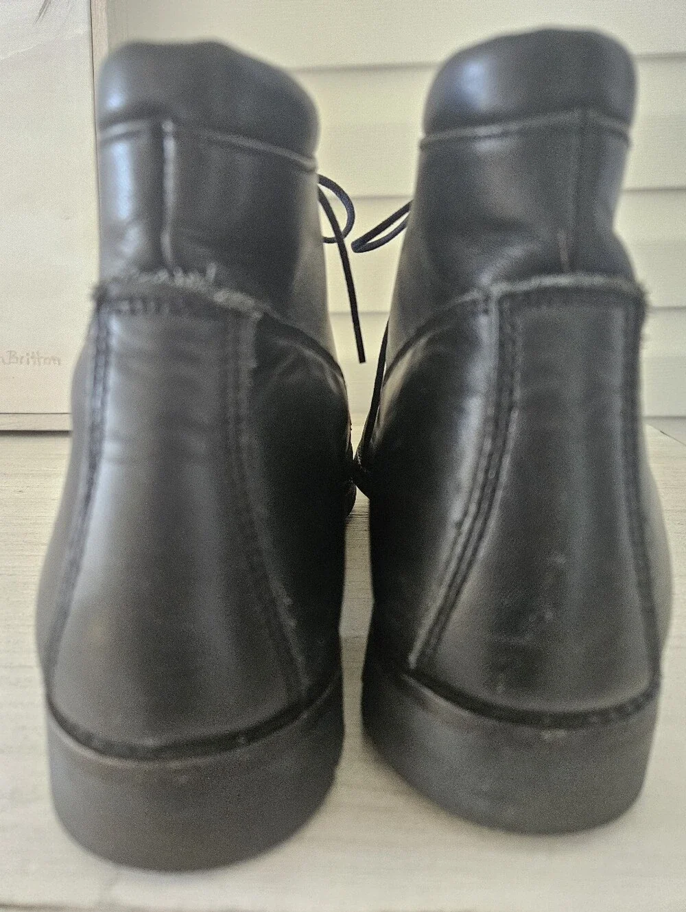 Cole Haan Men's SZ 12 Black Ankle Boot Lug Sole Formal Chukka Profile